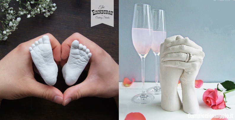 Kit Calco Pancia Gravidanza Baby Art | My Lovely Belly Bianco | Ricordo Per Future Mamme